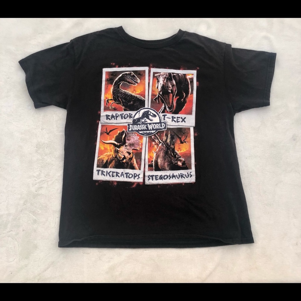 Jurassic World Two Dinosaur Tee Shirt Boys Sz. Medium